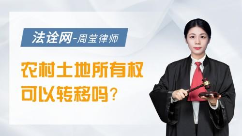 农村土地所有权可以转移吗?